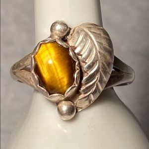 Silver Vintage Tiger’s Eye Ring